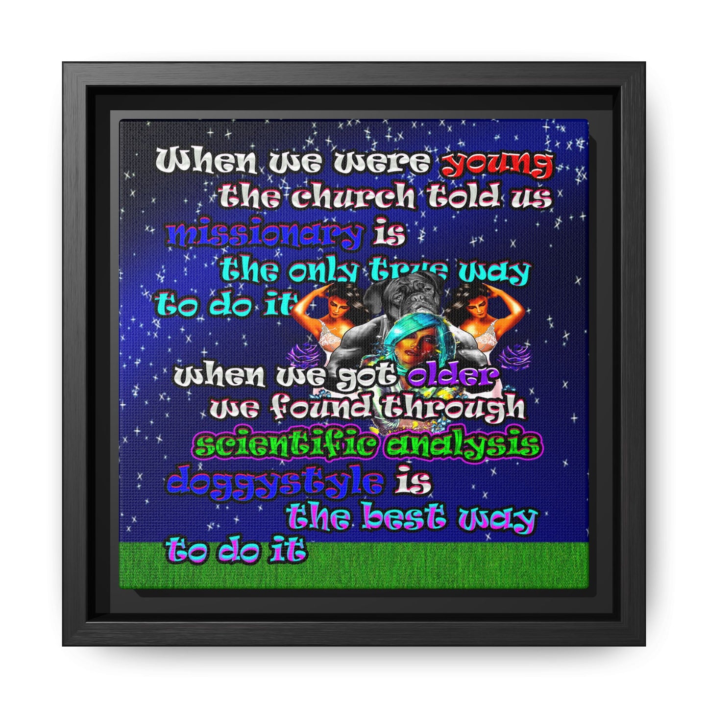 doggystyle - framed canvas art ('snoops' background)