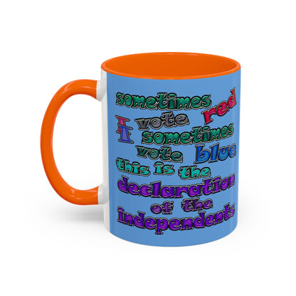 declaration of the independents - Accent Mug (light blue)
