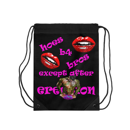 hoes b4 bros - Drawstring Bag (black)