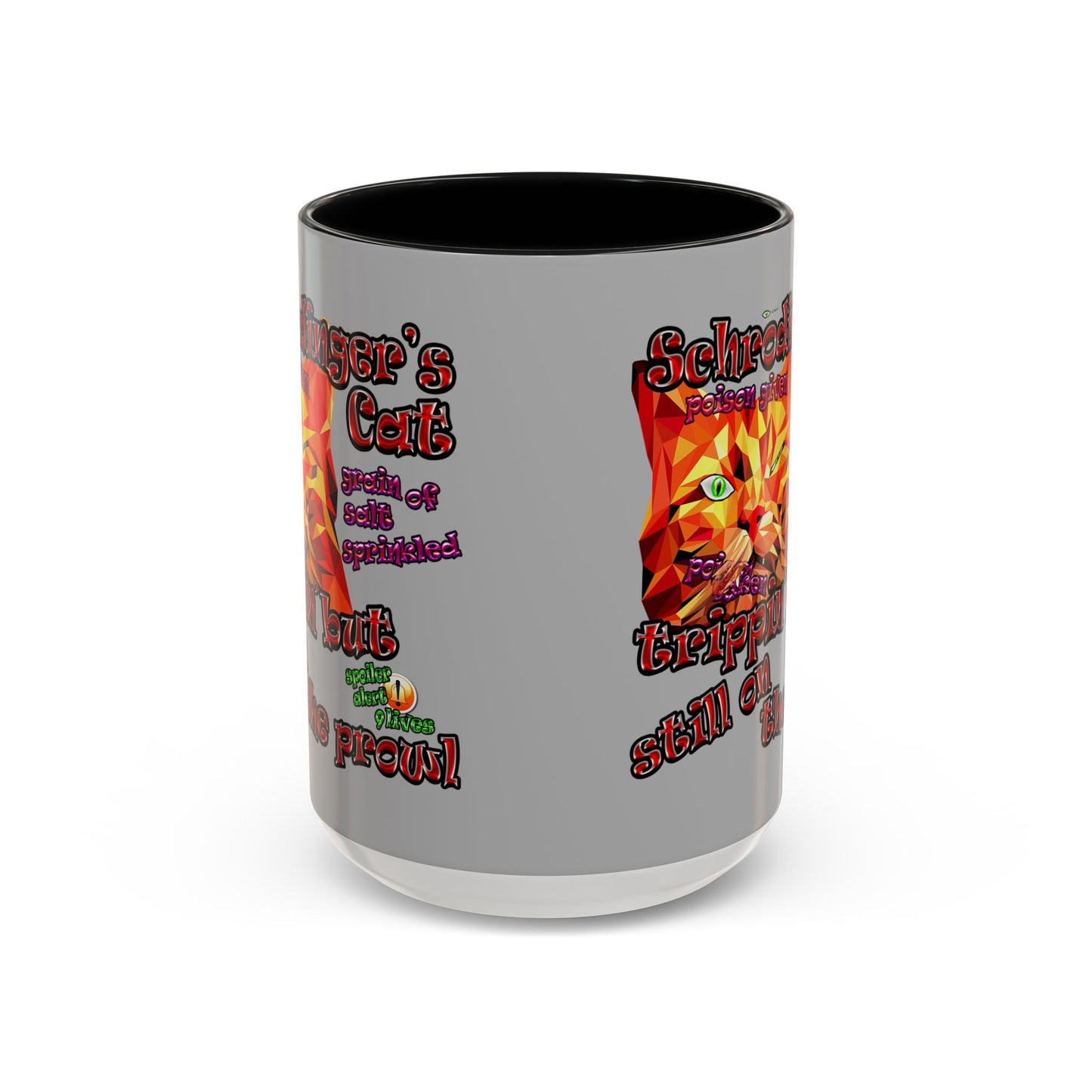 schrodinger's cat - Accent Mug (light grey)