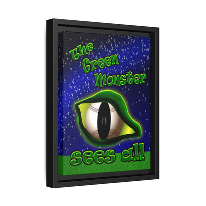 green monster - framed canvas art ('snoops' background)