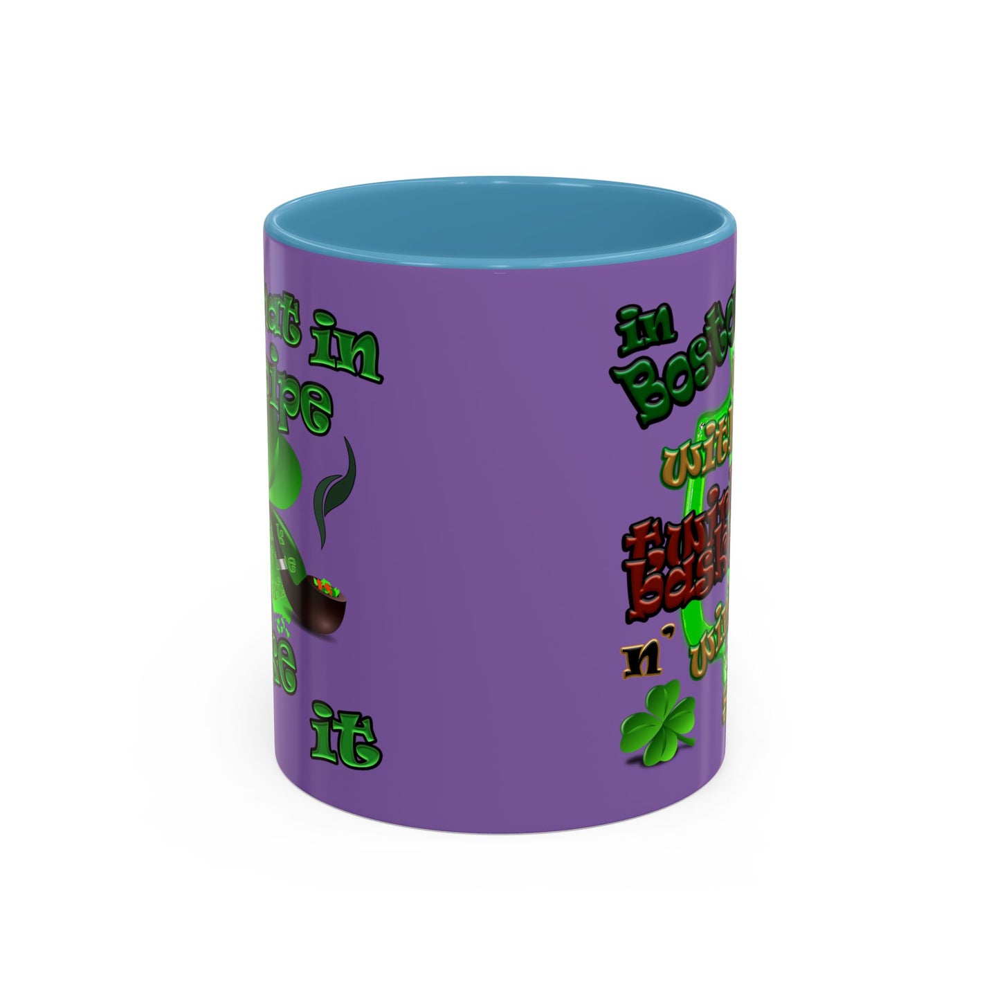 celtics logo - Accent Mug (light purple)