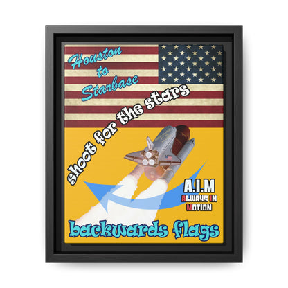 shoot for the stars - framed canvas art (yellow)