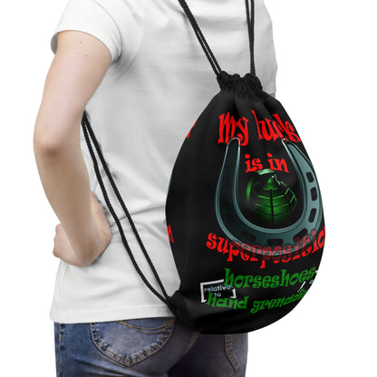 my luck - Drawstring Bag (black)