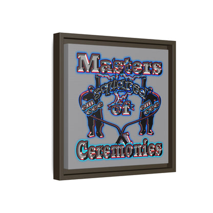 em cee squared - framed canvas art (grey)
