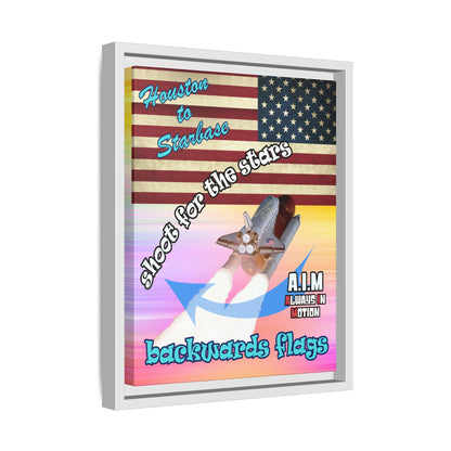 shoot for the stars - framed canvas art (color blur)