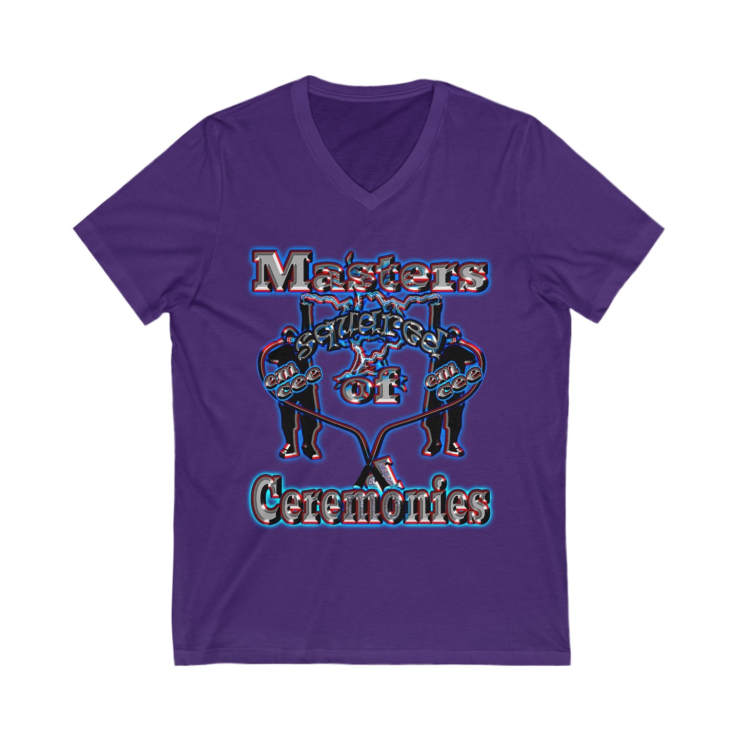 em cee squared - Unisex Jersey Short Sleeve V-Neck Tee