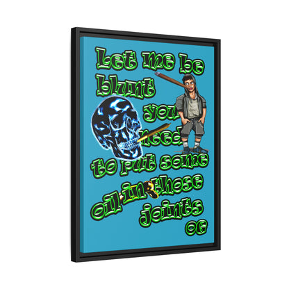 og - framed canvas art (turquoise)