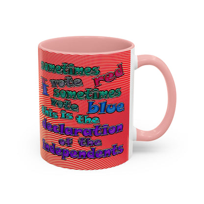 declaration of the independents - Accent Mug (yellow-orange wave)