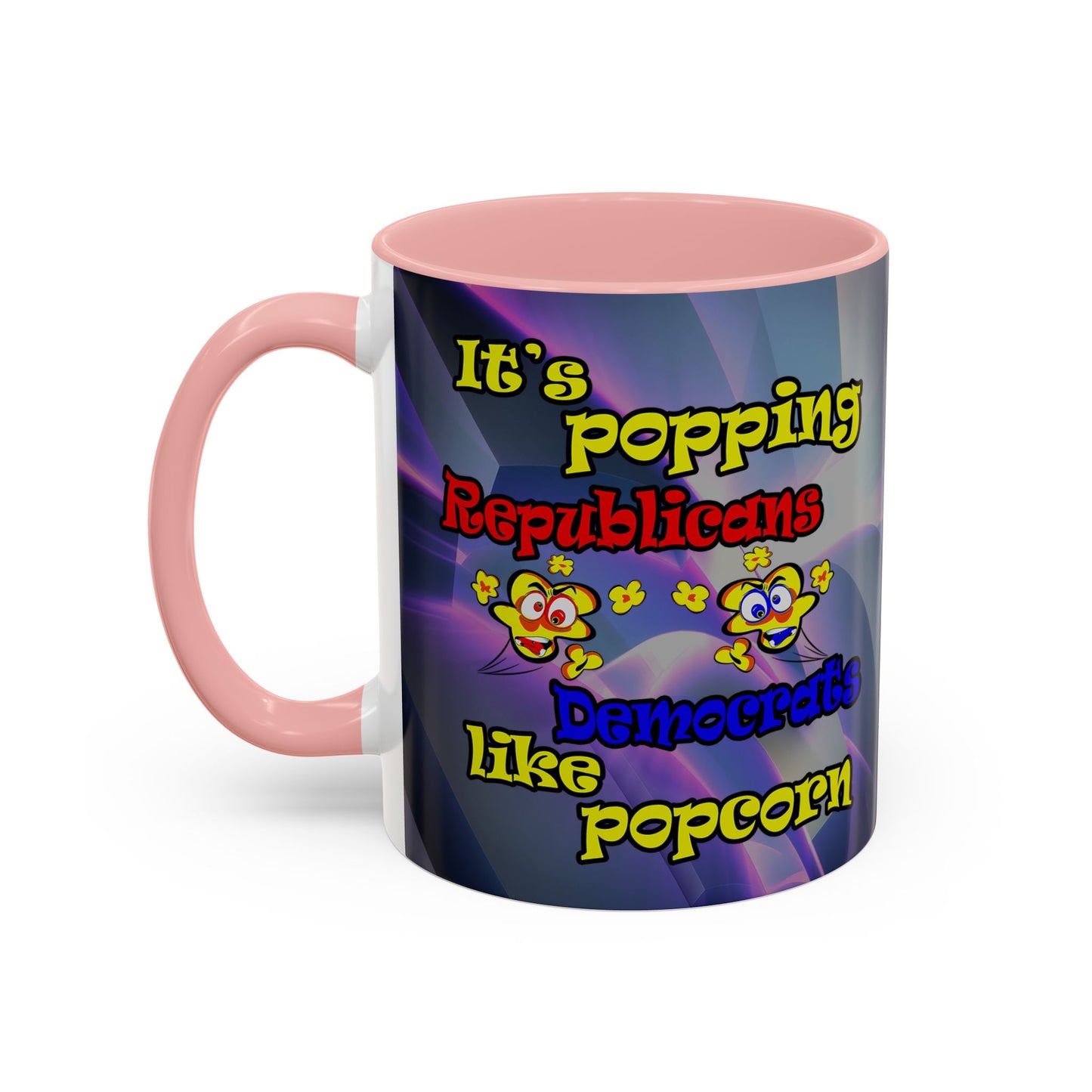 popping like popcorn - Accent Mug (grey-pink wave)