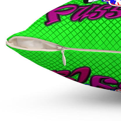 tag that - Spun Polyester Square Pillow - (logo green)