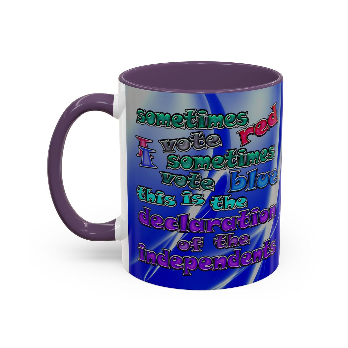 declaration of the independents - Accent Mug (blue-white wave)