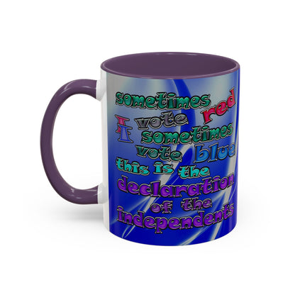declaration of the independents - Accent Mug (blue-white wave)