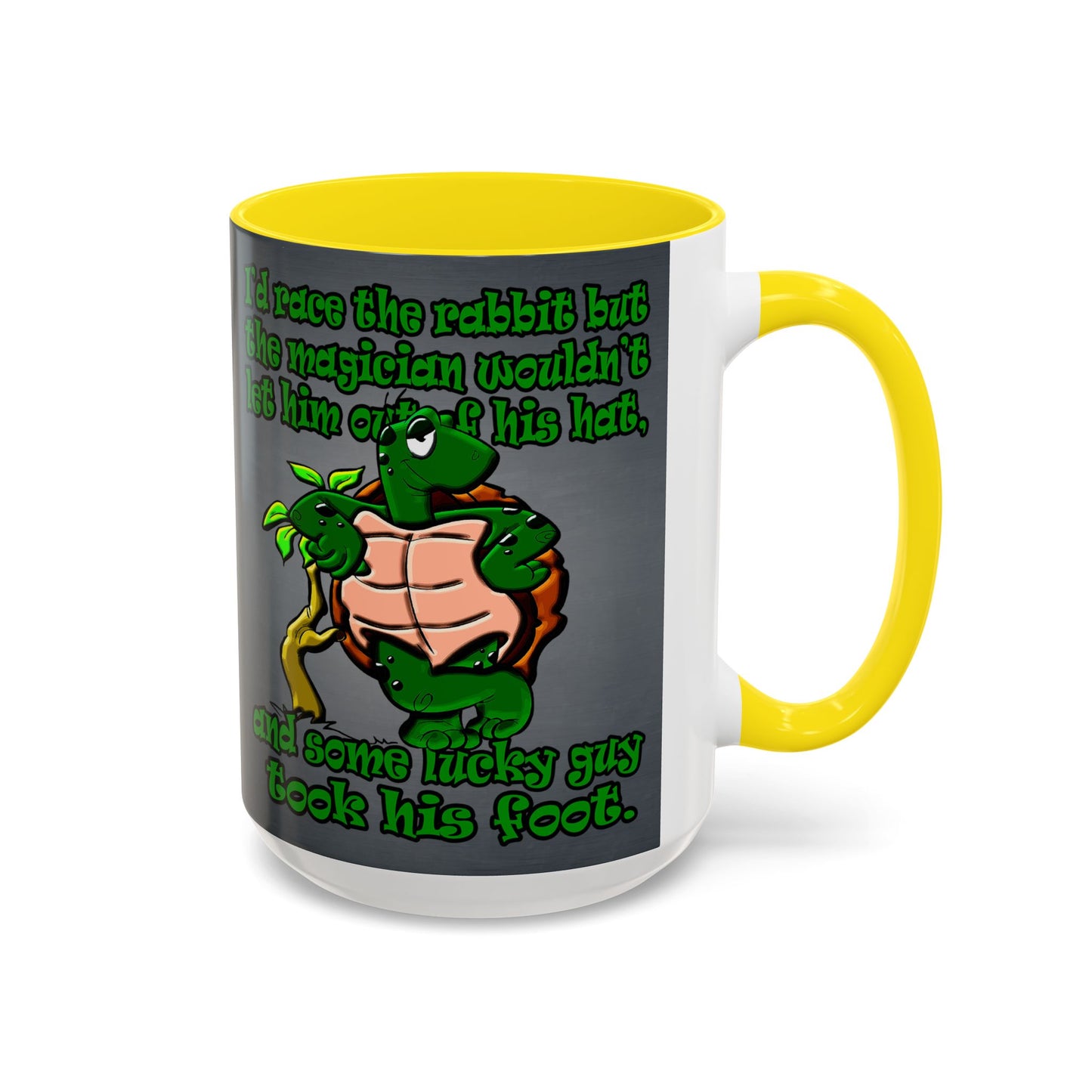 turtle race - Accent Mug (grey-light grey)