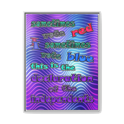 declaration of the independents - framed canvas art (purple wave)