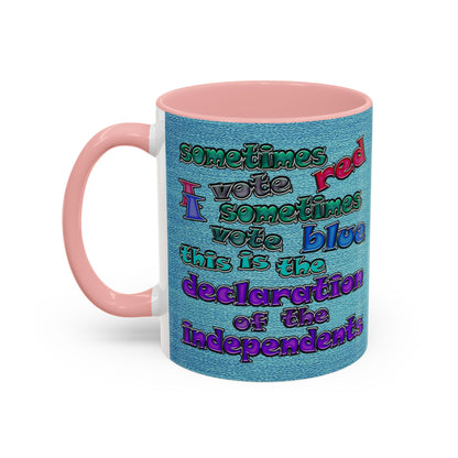 declaration of the independents - Accent Mug (faded blue)