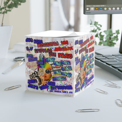 drop the beat - note cube (white marble)