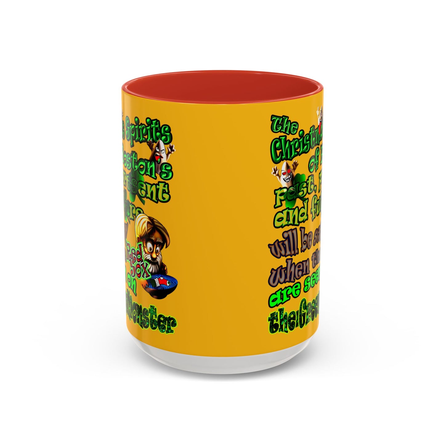 christmas spirits of boston - Accent Mug (yellow)