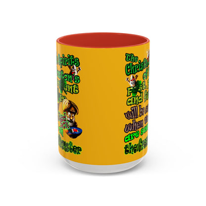christmas spirits of boston - Accent Mug (yellow)