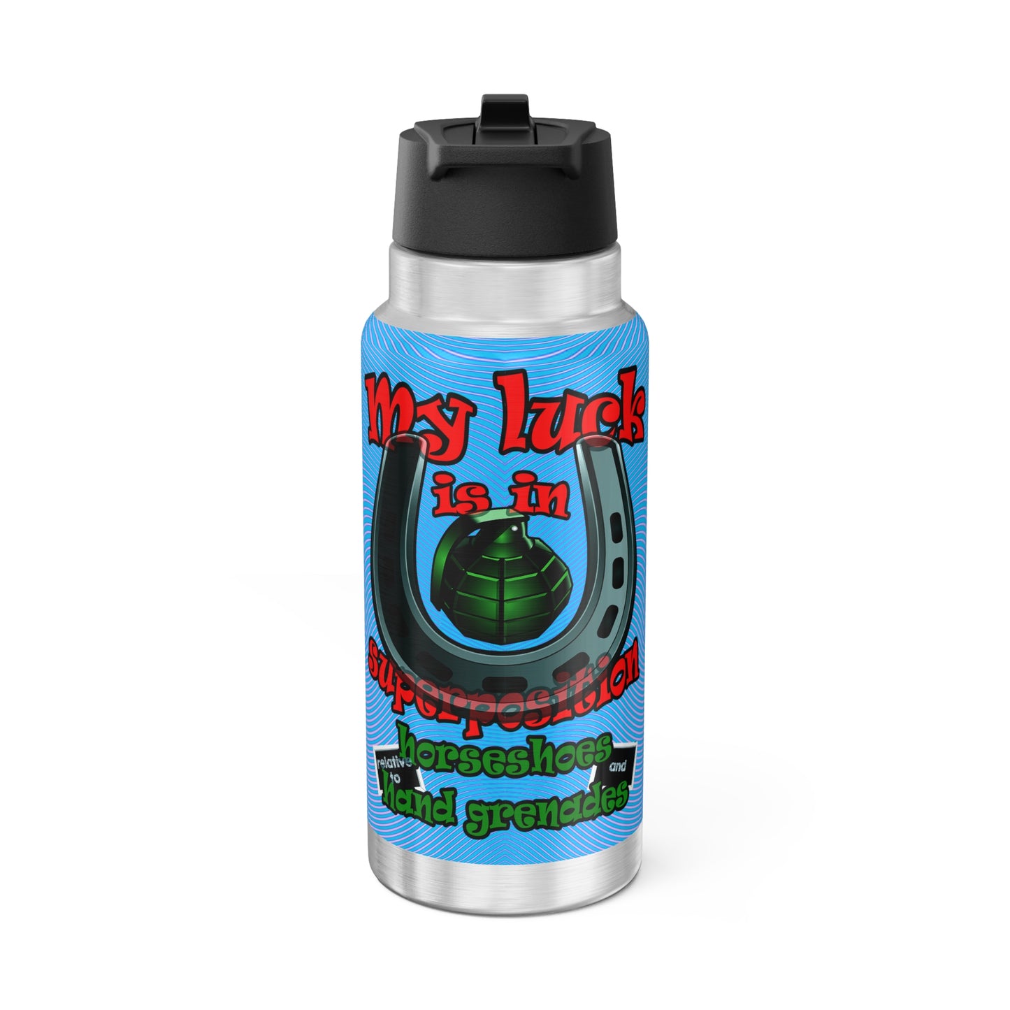 my luck - Gator Tumbler, 32oz  (light blue-purple wave)