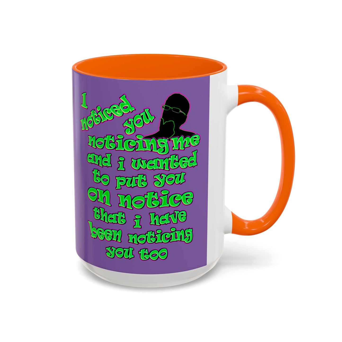 noticed you noticing - Accent Mug (light purple)