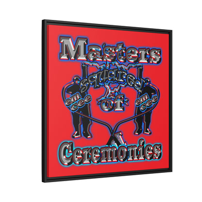 em cee squared - framed canvas art (red)