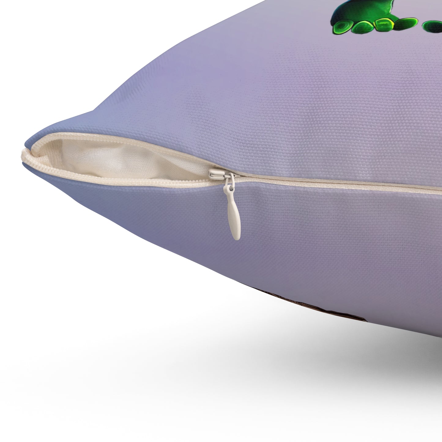 I don't care that your grey - Spun Polyester Square Pillow - (light blue-pink wave)
