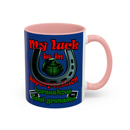my luck - Accent Mug (dark blue)