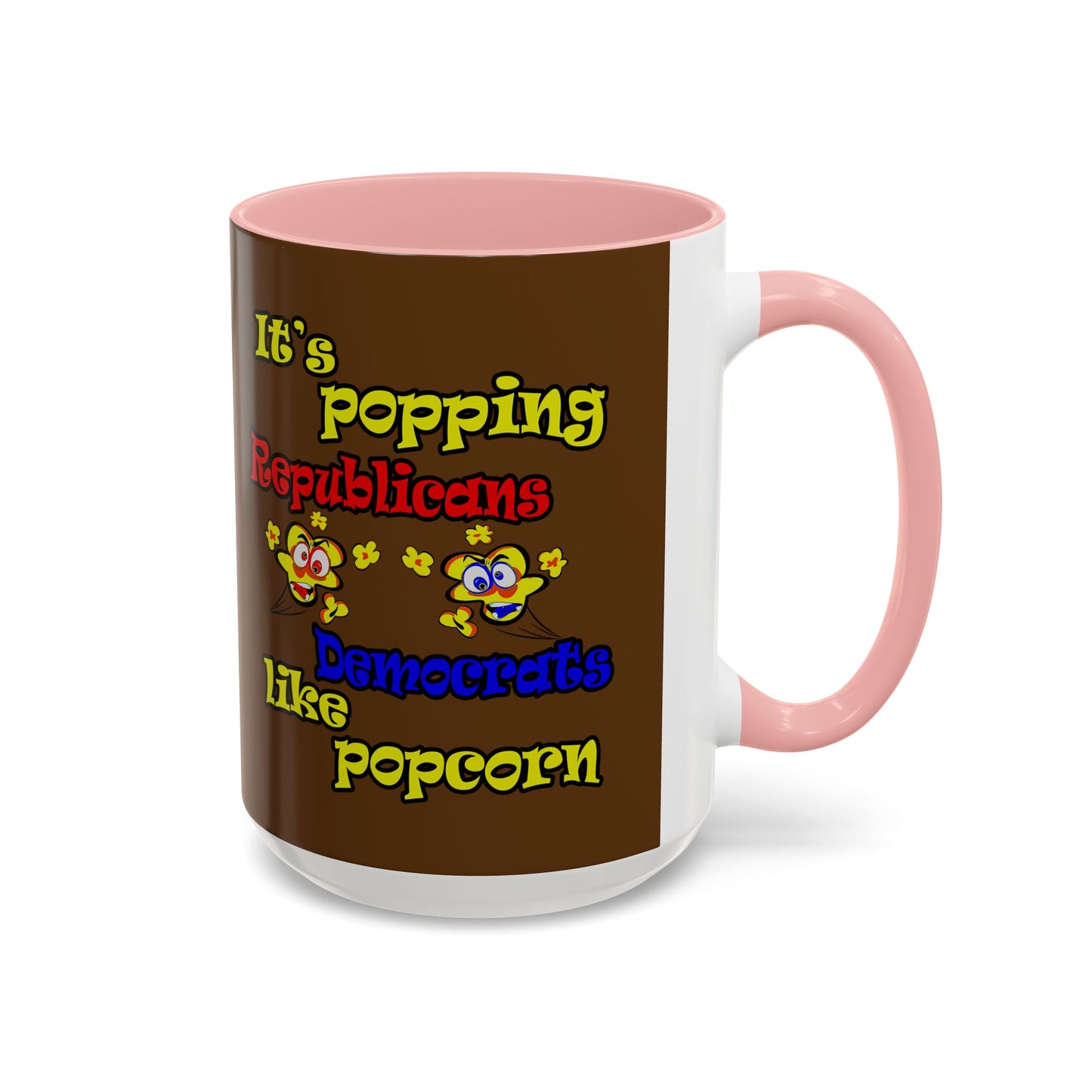 popping like popcorn - Accent Mug (brown)