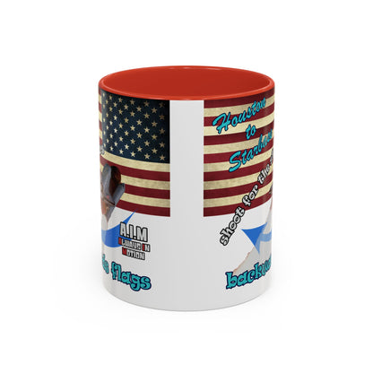shoot for the stars - Accent Mug (white)