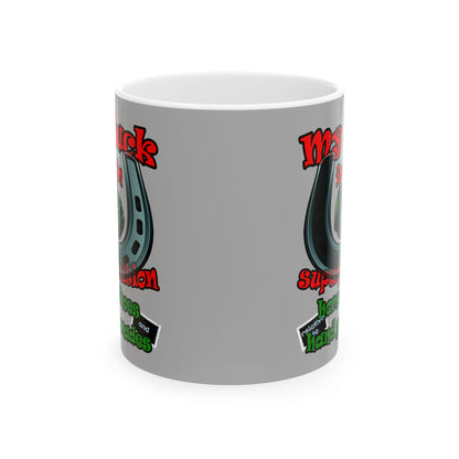 my luck - White Mug (light grey)