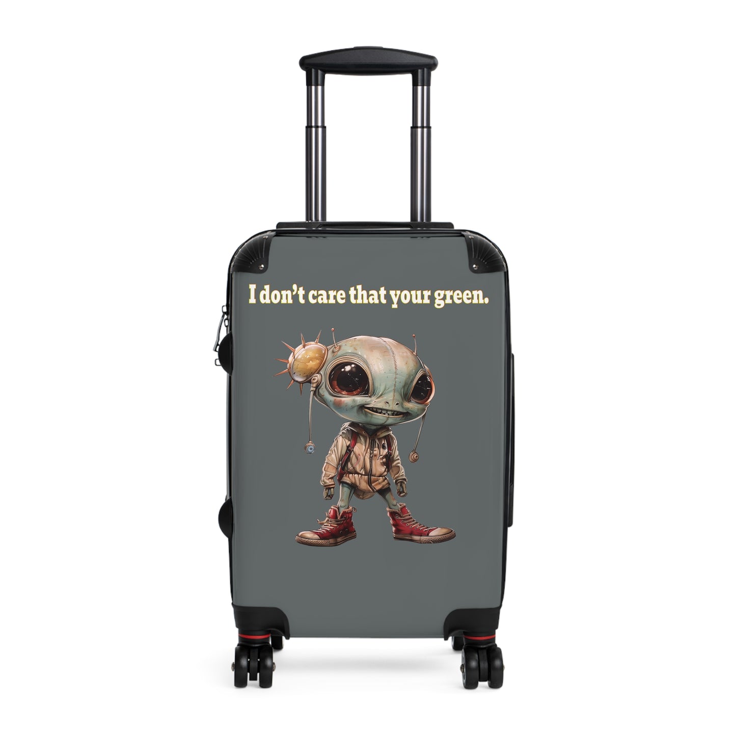 I don't care that your green - Suitcase (dark grey)