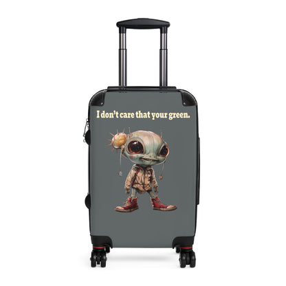 I don't care that your green - Suitcase (dark grey)