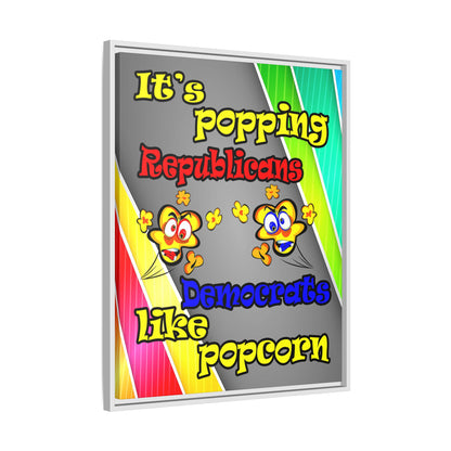 popping like popcorn - framed canvas art (rainbow split)
