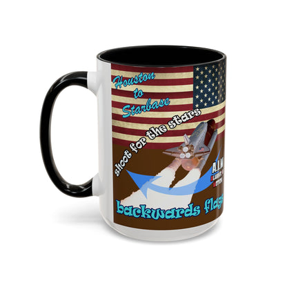 shoot for the stars - Accent Mug (brown)