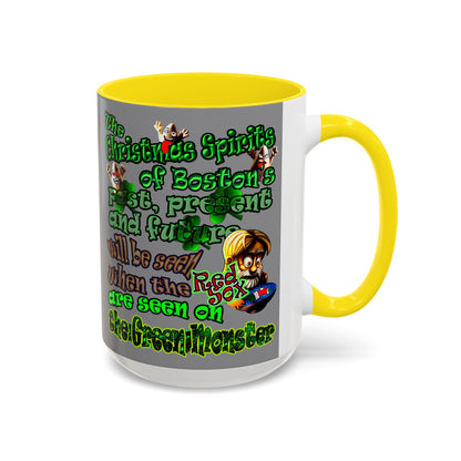 christmas spirits of boston - Accent Mug (grey)