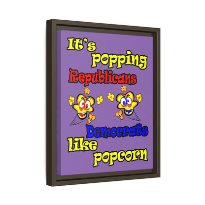 popping like popcorn - framed canvas art (light purple)