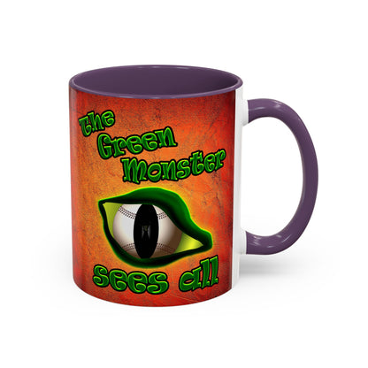 green monster - Accent Mug (burnt orange)