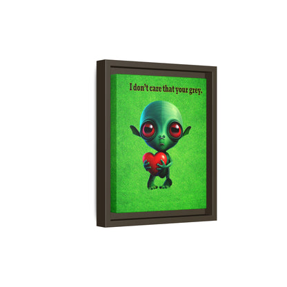 I don't care that your grey - framed canvas art (green turf)