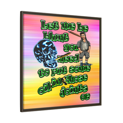 og - framed canvas art (color blur)
