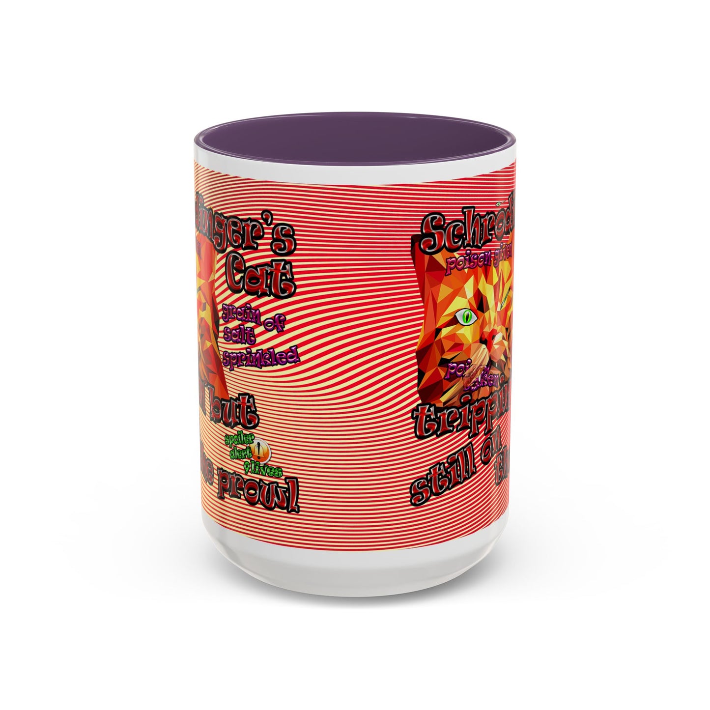 schrodinger's cat - Accent Mug (yellow-orange wave)