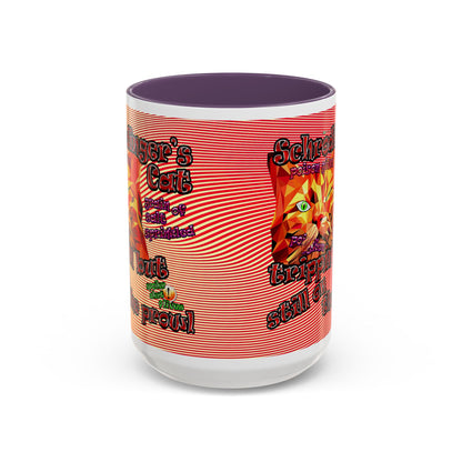 schrodinger's cat - Accent Mug (yellow-orange wave)