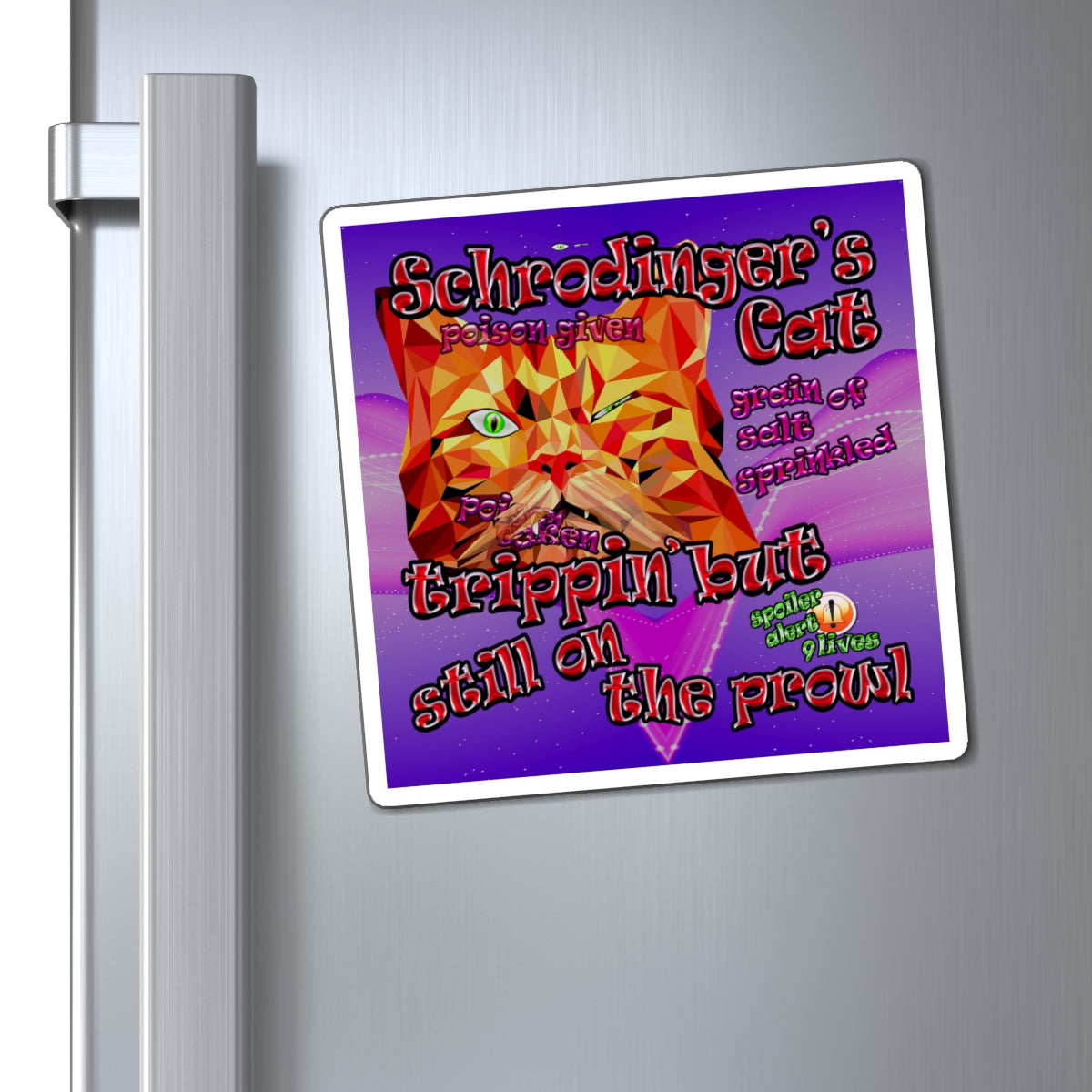 schrodinger's cat - Magnets - (purple-pink wave)