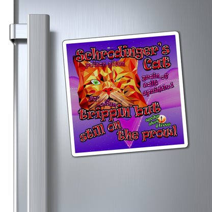 schrodinger's cat - Magnets - (purple-pink wave)