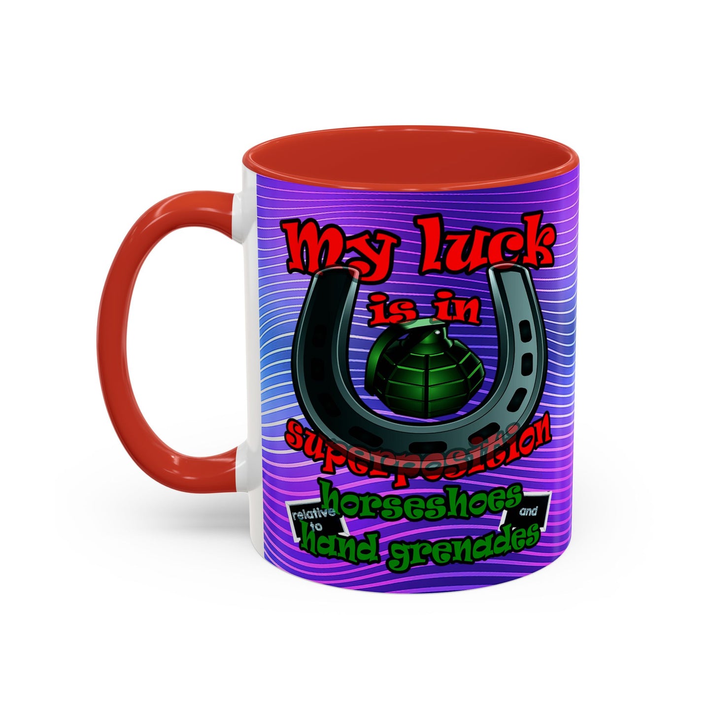 my luck - Accent Mug (purple wave)
