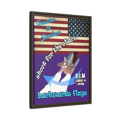 shoot for the stars - framed canvas art (purple)