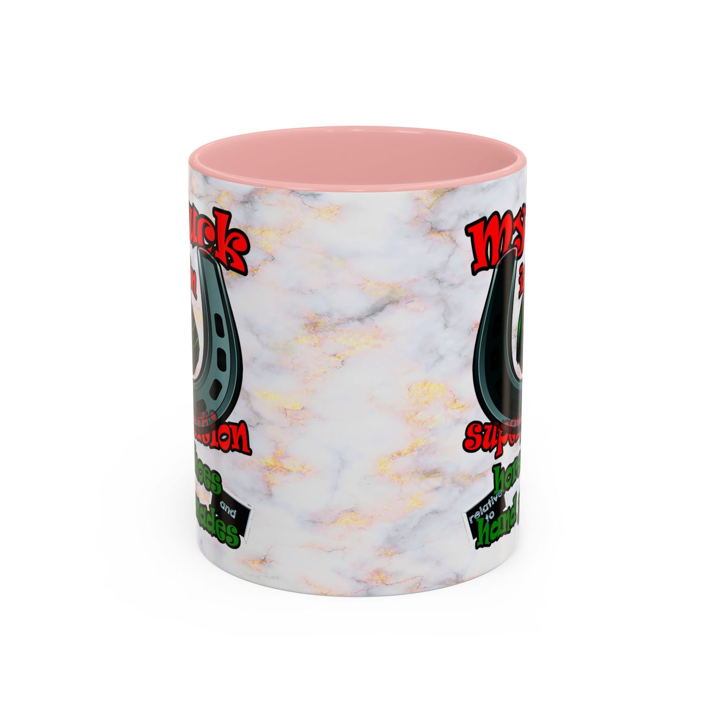 my luck - Accent Mug (white marble)