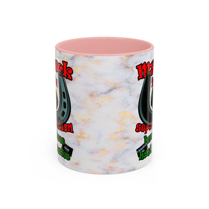 my luck - Accent Mug (white marble)