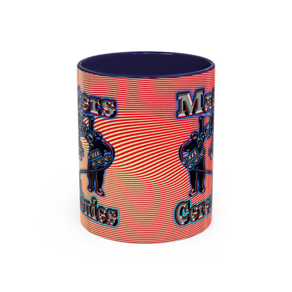 em cee squared - Accent Mug (yellow-orange wave)