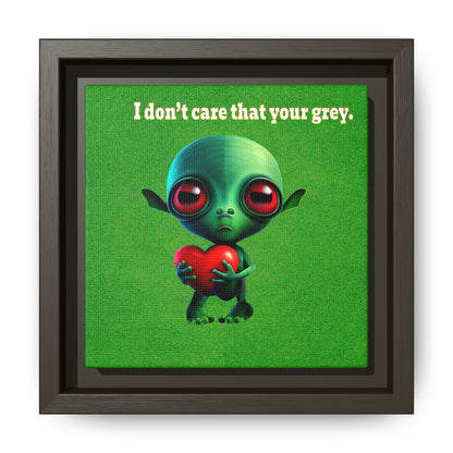 I don't care that your grey - framed canvas art (green turf)